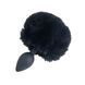 Анальная пробка с хвостом Punishment - Bunny Tail Silicone Anal Plug - Black SX2235 фото 2