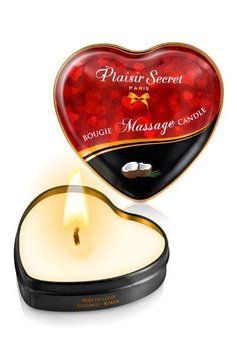 Распродажа!!! Массажная свеча сердечко Plaisirs Secrets Coconut 35 мл (срок 04.2026) SO1868-R фото