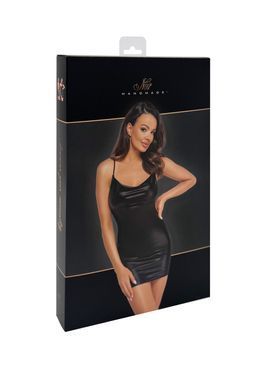 Платье Noir Handmade F307 Mirage, XXL, black, мини, под латекс, открытая спина, декор из стразов SX0283 фото
