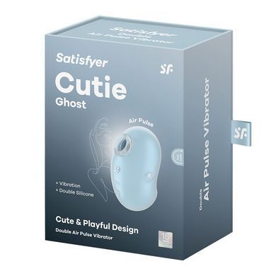 Вакуумный клиторальный стимулятор с вибрацией Satisfyer Cutie Ghost Blue SX0572 фото