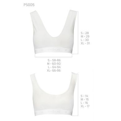 Спортивный топ из эластичного хлопка Passion PS005 TOP XL, white SO4230 фото