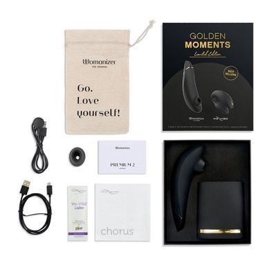 Премиальный подарочный набор Golden Moments: Womanizer Premium и We-Vibe Chorus Black SX2518 фото