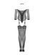 Нейлоновый бодистокинг с имитацией чулок Obsessive Bodystocking G333 S/M/L, black, с доступом SO7699 фото 6