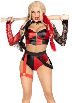 Эротический костюм Leg Avenue Crime Spree Sweetie Costume XS, топ, шорты SO9203 фото