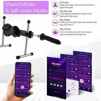 Смарт секс-машина Hismith AK-09 Sex Machine APP с фаллоимитатором, беспроводной пульт ДУ SO8506 фото