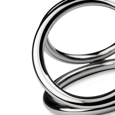 Тройное эрекционное кольцо Sinner Gear Unbendable &mdash; Triad Chamber Metal Cock and Ball Ring &mdash; Large SO4617 фото