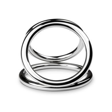 Тройное эрекционное кольцо Sinner Gear Unbendable &mdash; Triad Chamber Metal Cock and Ball Ring &mdash; Large SO4617 фото