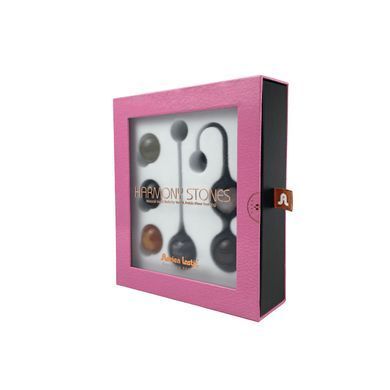Вагинальные шарики Adrien Lastic Harmony Stones, полудрагоценные камни, диаметр 3 см, 2 держателя SX1272 фото