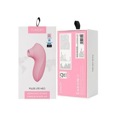 Вакуумный стимулятор Svakom Pulse Lite Neo Pale Rosette, управляется со смартфона SO7323 фото