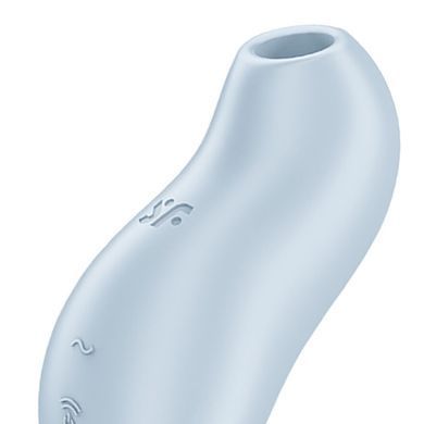 Вакуумный клиторальный стимулятор с вибрацией Satisfyer Pocket Pro 1 Blue SX0574 фото