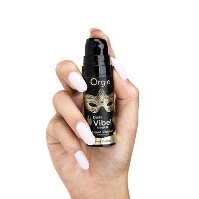 Жидкий вибратор Orgie Dual Vibe! Pina Colada Kissable Liquid Vibrator, 15 мл SX1498 фото