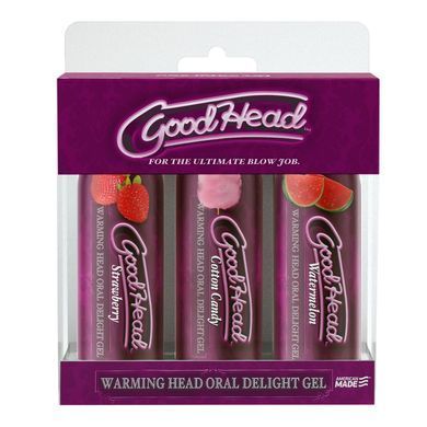 Разогревающие гели для орального секса Doc Johnson GoodHead &ndash; Warming Head (3 вкуса) SO6063 фото