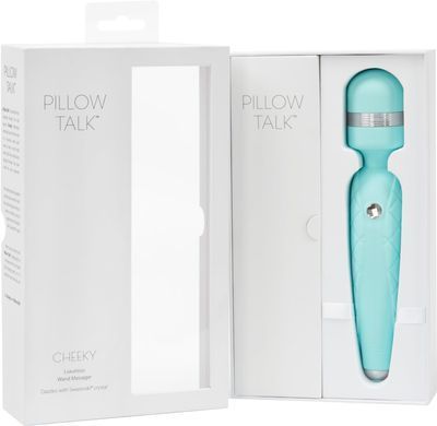 Роскошный вибромассажер PILLOW TALK - Cheeky Teal с кристаллом Swarovski, плавное повышение мощности SO2728 фото