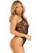 Тедди Leg Avenue Thong teddy with strappy back, One Size, черное, эластичное кружево, низ &mdash; стринги SX1081 фото 3