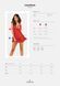 Прозрачная сорочка бэби-долл Obsessive Lacelove babydoll & thong XS/S Red, кружево, стринги SO8646 фото 5
