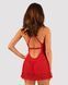 Прозрачная сорочка бэби-долл Obsessive Lacelove babydoll & thong XS/S Red, кружево, стринги SO8646 фото 2