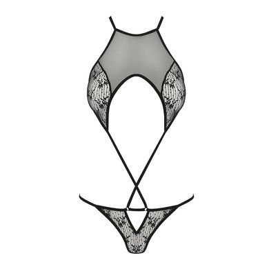 Ажурное боди Passion AZALIA BODY S/M, black SO4132 фото