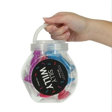 Набор фаллоимитаторов ADDICTION Silly Willy 3.3&rdquo; Silicone Dildo, 3 цвета, 12 шт SX3154 фото