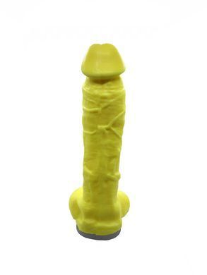 Крафтовое мыло-член с присоской Чистий Кайф Yellow size XL, натуральное SO2770 фото