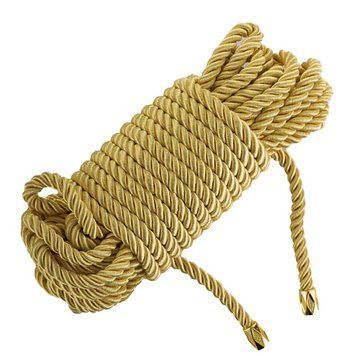 Веревка для шибари LOCKINK SEVANDA Shibari Pratice Rope, золотистая, 8 м, нейлон+хлопок SX0881 фото