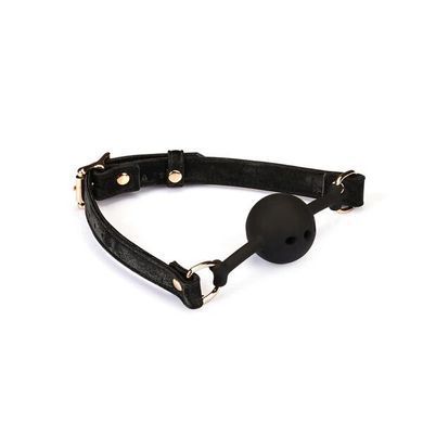 Воздухопроницаемый кляп Liebe Seele Boudoir Amor Ball Gag Black, силиконовый шарик, диаметр 4,3 см SX1667 фото