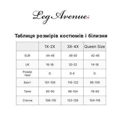 Сорочка беби-долл Leg Avenue Rose Lace Flair Chemise Red, Queen Size SO9103 фото