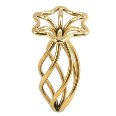 Анальная пробка LOCKINK SEVANDA Hollow Spiral Golden Metal Anal Plug - M size SX0883 фото