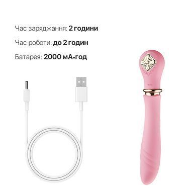 Пульсатор с подогревом Zalo Sweet Magic - Desire Fairy Pink, турбо режим SO6678 фото