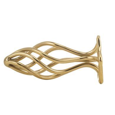 Анальная пробка LOCKINK SEVANDA Hollow Spiral Golden Metal Anal Plug - M size SX0883 фото