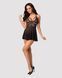 Эротический кружевной комплект с сеточкой Obsessive 838-BAB-1 babydoll & thong black S/M SO7181 фото 3