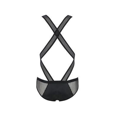 Мужское эротическое сетчатое боди Passion 045 VICTOR L/XL Black, экокожа, сетка SO7606 фото