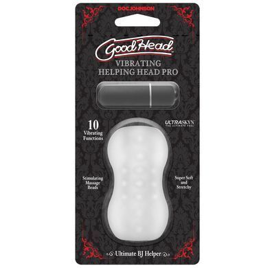 Мастурбатор с вибропулей Doc Johnson GoodHead &ndash; Vibrating Helping Head Pro &ndash; Frost SO6068 фото