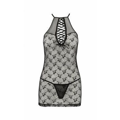 Полупрозрачная сорочка Passion AZALIA CHEMISE XXL/XXXL, black SO4136 фото