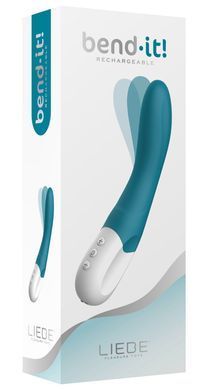 Вибратор точки G Liebe Bend It Rechargeable Ocean Blue, 10 режимов, очень мощный, гибкий ствол SX1597 фото