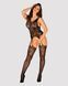 Бодистокинг Obsessive Bodystocking F237 S/M/L, растительное плетение, имитация чулок SO7233 фото 3