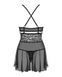 Эротический кружевной комплект с сеточкой Obsessive 838-BAB-1 babydoll & thong black XXL, черный, пе SO7183 фото 7