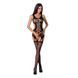 Бодистокинг Passion BS066 One Size, Black, комбинезон, имитация чулок и пояса с гартерами PBS066B фото 3