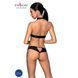 Комплект, открытый топ и трусики из эко-кожи с люверсами Passion MALWIA SET with Open Bra L/XL black SO5768 фото 2