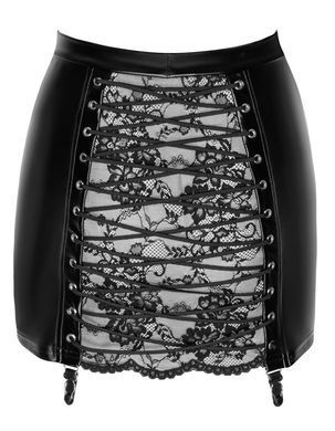 Юбка Noir Handmade F341 Powerwetlook and lace skirt - M SX2129 фото