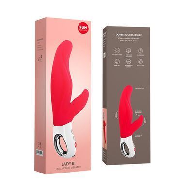 Вибратор-кролик для точки А Fun Factory LADY BI india red, 2 мотора, 12 режимов SX0942 фото