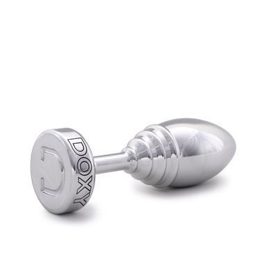 Металлическая анальная пробка DOXY Butt Plug RIBBED, ребристая, диаметр 3,3 см SO8031 фото