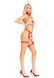 Портупея с чокером и гартеры Leg Avenue 2PC Vegan Leather Nurse Harness Teddy and Headband Red M SX1717 фото 9