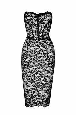 Платье Noir Handmade F301 Catalyst, S, black, миди, кружево, открытые плечи, шнуровка на спине SX0243 фото