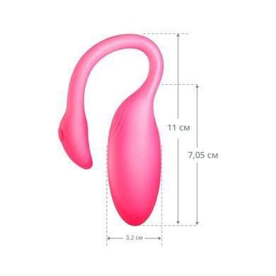 Смарт-виброяйцо Magic Motion Flamingo Max Pink 2 в 1: виброяйцо и тренажер Кегеля, 10 режимов SX2194 фото