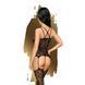 Бодистокинг Penthouse Magical Mistress Black S/L, открытый доступ, цветочный декор, имитация чулок SO6465 фото 2