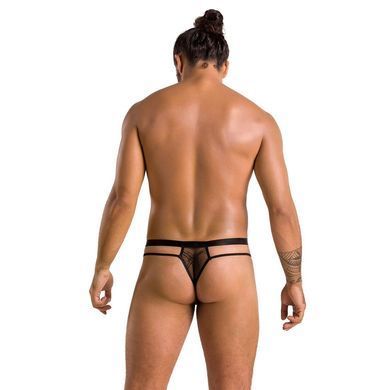 Мужские прозрачные стринги Passion 029 THONG COLLIN XXL/XXXL Black, сетка SO7560 фото