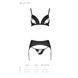 Комплект из эко-кожи Passion MILEY SET L/XL, black, трусики, бюстгальтер, пояс для чулок SO5771 фото 5
