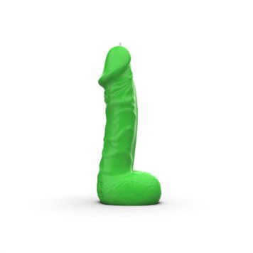 Свеча в виде члена Pure Bliss MINI Green 15 см SX1648 фото