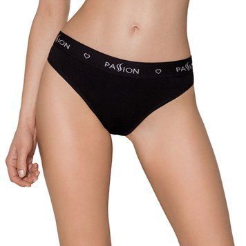 Трусики-слипы из хлопка с эластаном Passion PS004 PANTIES L, black SO4215 фото