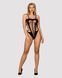 Бодистокинг с поперечными вырезами Obsessive B122 teddy S/M/L, черный SO7210 фото 3